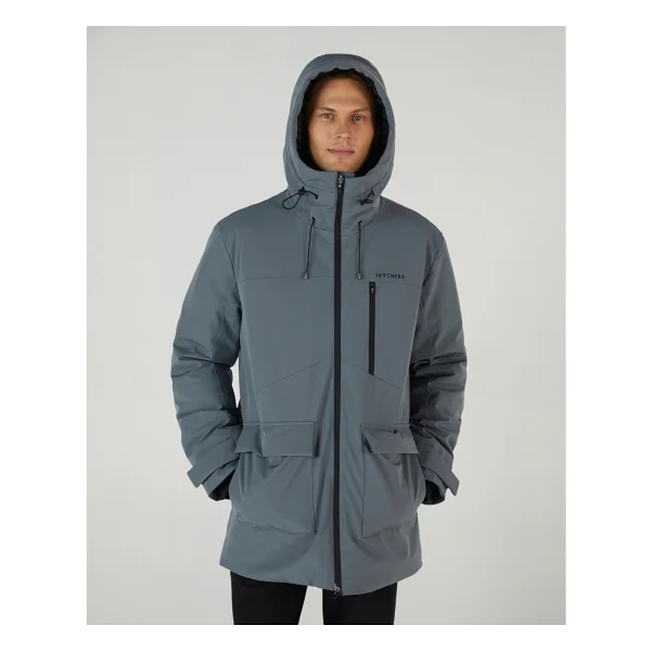 Skechers Outerwear Coated S242049 Kapüşonlu Erkek Mont - Görsel 2