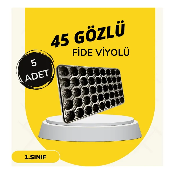 Karaoğlu Vakum Ambalaj 15 Adet 45 Göz Fide Viyol Fide Altlığı Fide Viyolü Fidelik - Siyah - Görsel 7