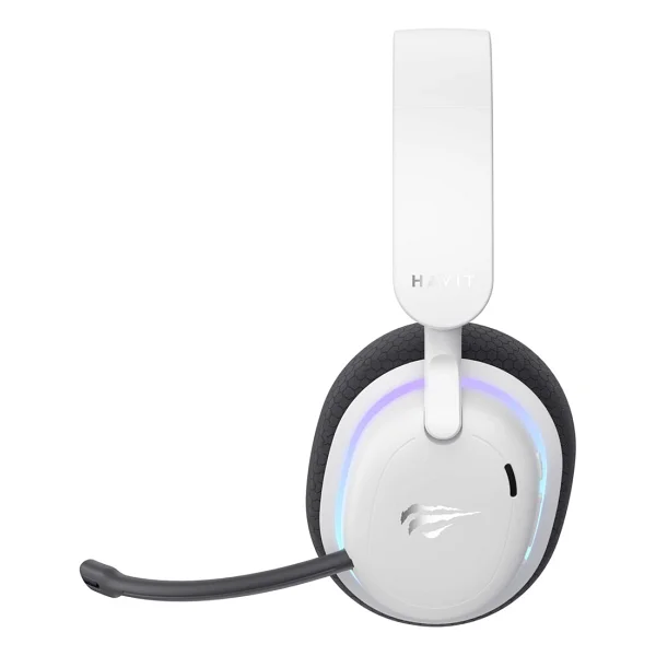 Havit Gamenote Fuxi-H7 Beyaz RGB USB Kablolu/Kablosuz Kulak Üstü Oyuncu Kulaklığı - Görsel 2