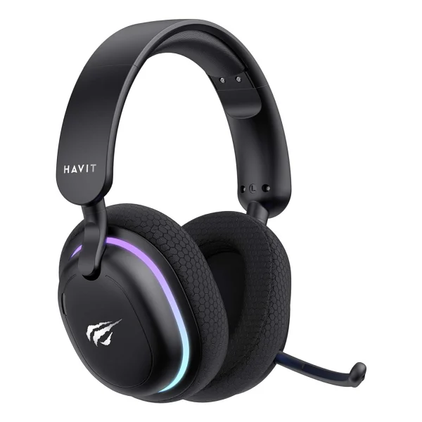 Havit Gamenote Fuxi-H7 RGB USB Kablolu/Kablosuz Kulak Üstü Oyuncu Kulaklığı - Görsel 3