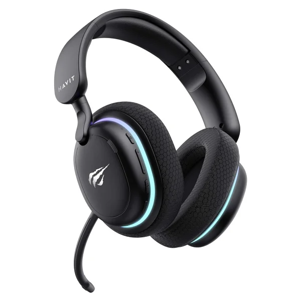 Havit Gamenote Fuxi-H7 RGB USB Kablolu/Kablosuz Kulak Üstü Oyuncu Kulaklığı - Görsel 4