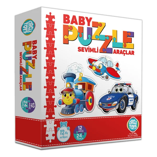 Circle Toys Baby Puzzle Sevimli Araçlar - Görsel 5