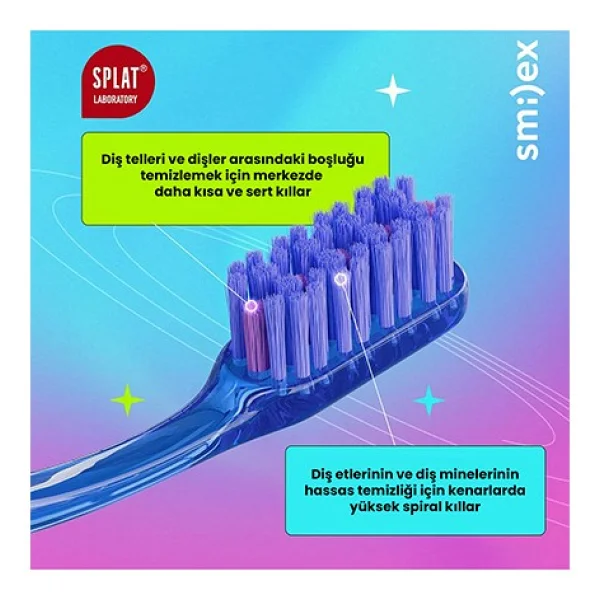 Splat Smilex Ortho Ortodonti Diş Fırçası Yumuşak - Görsel 7