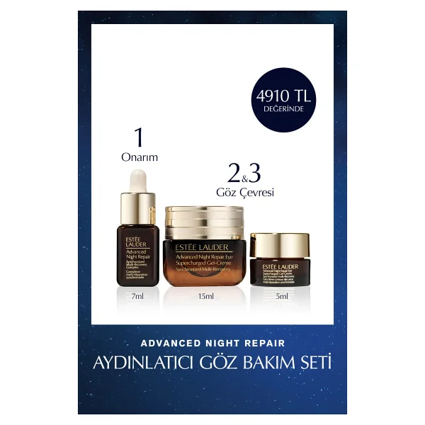 Estee Lauder Advanced Night Repair Aydınlatıcı Göz Bakım Seti - Supercharged Göz Kremi 15ml + 5ml, Serum 7ml - Görsel 8