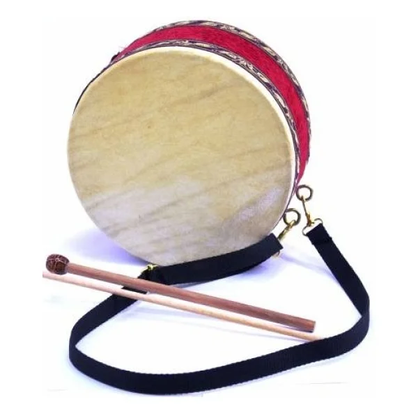 Çocuk Davulu Hayvan Derili 17cm +2 Tokmak - Görsel 4