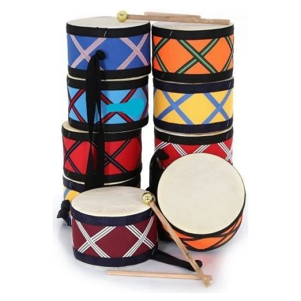 Çocuk Davulu Hayvan Derili 17cm +2 Tokmak - Görsel 3