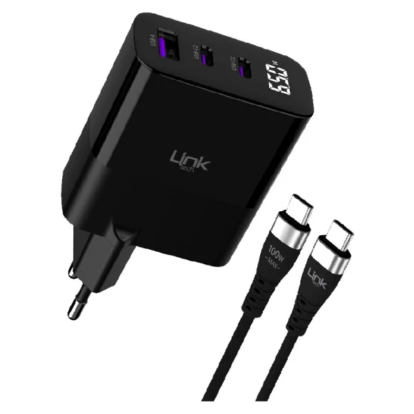 Linktech G853 Premium 65 W Type-C Kablolu Hızlı Şarj Aleti - Görsel 2