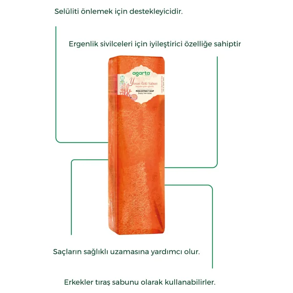 Agarta El Yapımı Doğal Yosun Özlü 1400 Gr Sabun - Görsel 2