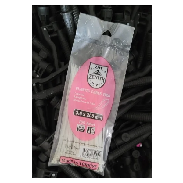 Zenith Plastik Cırt Kelepçe & Kablo Bağı - 3.6x200 - Görsel 2