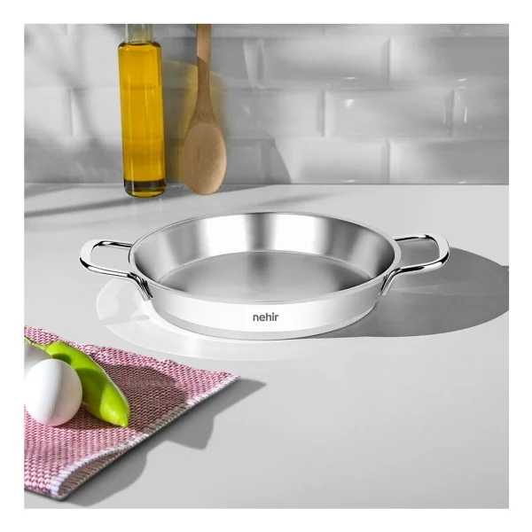 Nehir Silver 16-18-20 Cm 3'lü Çelik Yumurta Sahan Seti - Görsel 2