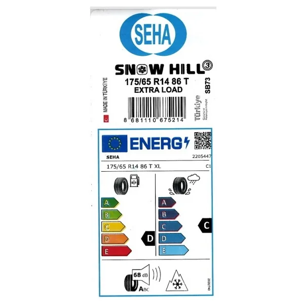 Seha Sb73 Talas 175/65 R14 86t XL Kış Lastiği - Görsel 2