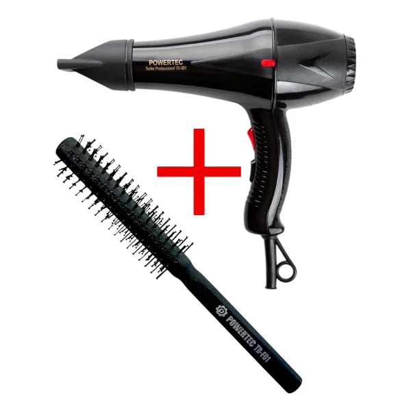 Powertec Tr-901 2000 W Profesyonel Fön Makinesi + Berber Fön Fırçası - Görsel 8