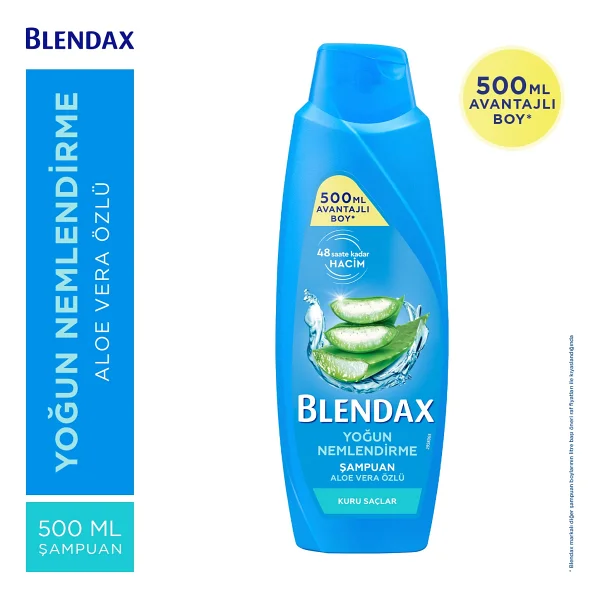 Blendax Aloe Vera Özlü Yoğun Nemlendirici 500 Ml Şampuan - Görsel 7