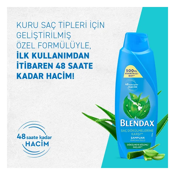 Blendax Aloe Vera Özlü Yoğun Nemlendirici 500 Ml Şampuan - Görsel 5