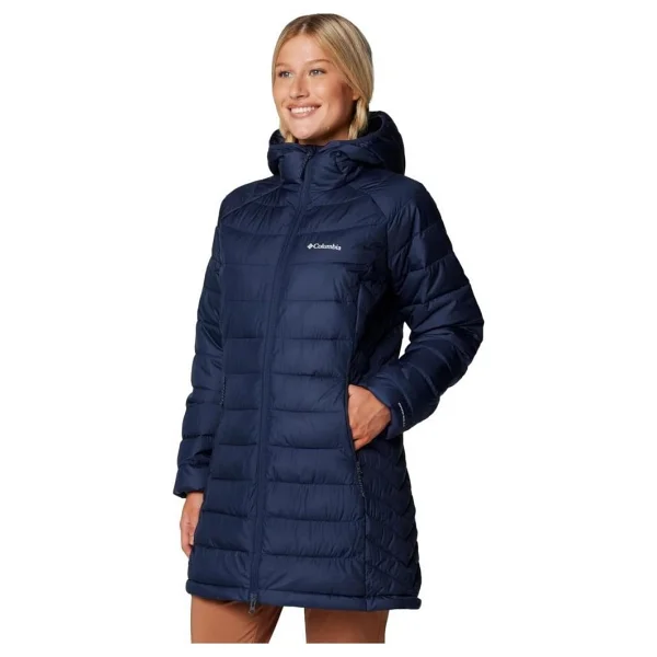 Columbia Powder Lite II Mid WK9575-464 Kapüşonlu Lacivert Kadın Şişme Mont - Görsel 2