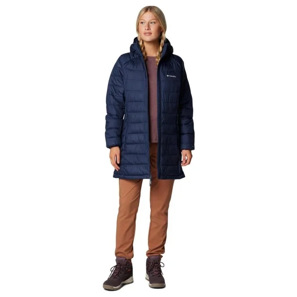 Columbia Powder Lite II Mid WK9575-464 Kapüşonlu Lacivert Kadın Şişme Mont - Görsel 4