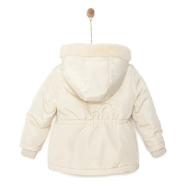 Hellobaby Hellobaby Kapüşonlu Mont Kız Bebek - Bej - 1 Yaş - Görsel 2