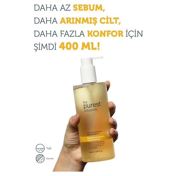 The Purest Solutions Exfoliating Salisilik Asit 400 Ml Yüz Temizleme Jeli - Görsel 3
