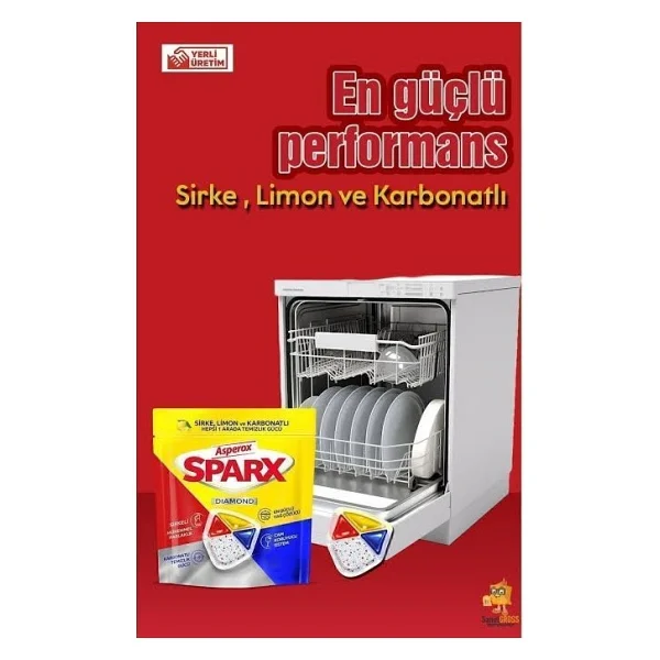 Asperox Sparx Bulaşık Makinesi Tableti 240'lı - Görsel 3