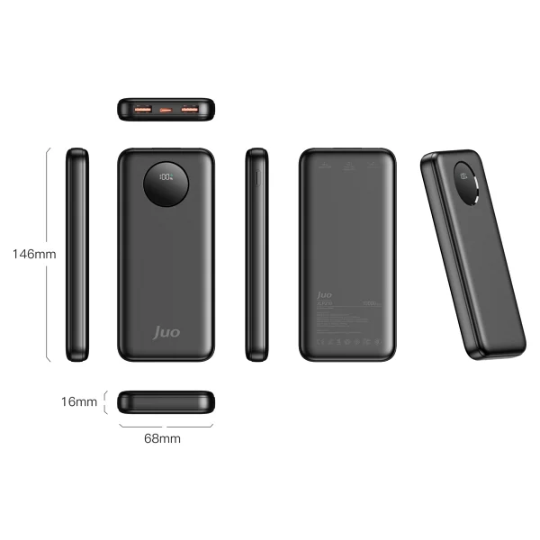 Juo Jlp210-B Siyah 22.5 W 10000 mAh Hızlı Şarj Powerbank - Görsel 3