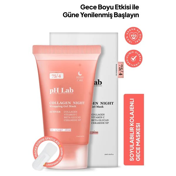 Ph Lab Collagen Soyulabilir Gece Yüz Maskesi 50 Ml - Görsel 8