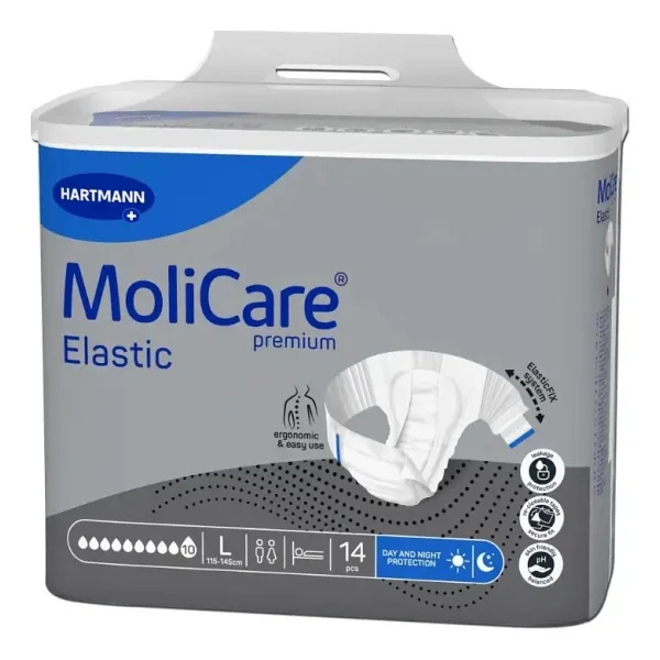 Molicare Premium Elastic Belbantlı 10 Damla Büyük Boy L 14'lü 4 Adet Hasta Bezi - Görsel 3