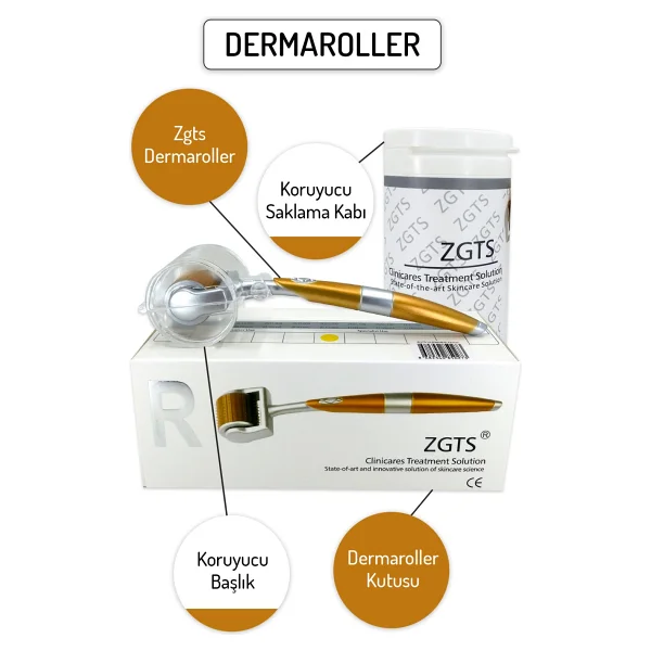 Zgts Gold Line 2.00mm Titanyum 192 İğneli Derma Roller - Görsel 2
