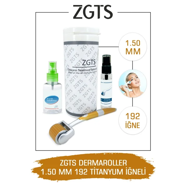 Zgts Gold Line 1.50mm Titanyum 192 İğneli Derma Roller - Görsel 9