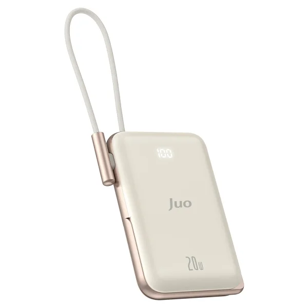 Juo Magsafe Powerbank 10000mah Standlı 20w Dahili Type-C Kablolu Taşınabilir Hızlı Şarj Cihazı Beyaz - Görsel 2
