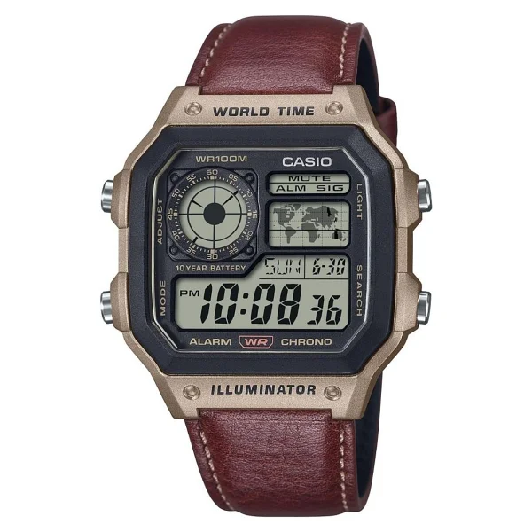 Casio Standart Ae-1200whl-5avdf Deri Kordon Erkek Kol Saati - Görsel 5