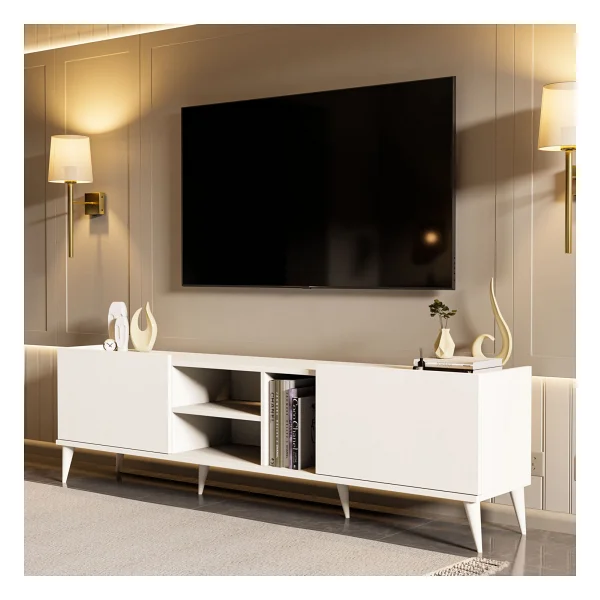 Mezza 1310 Elegante 180 Cm Modern Tasarımlı TV Ünitesi Ceviz Suntalam Malzeme Özellikleri - Görsel 9