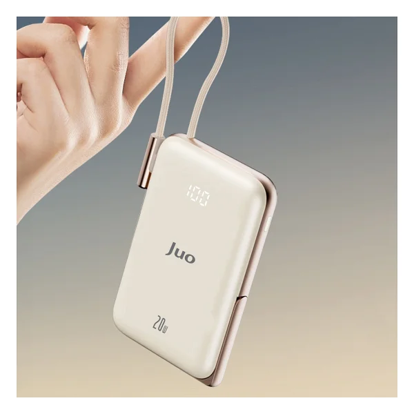 Juo Magsafe Powerbank 10000mah Standlı 20w Dahili Type-C Kablolu Taşınabilir Hızlı Şarj Cihazı Beyaz - Görsel 6