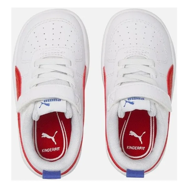 Puma Rickie Ac Inf Bebek Spor Ayakkabı Beyaz-Kırmızı 384314-05 - Görsel 5