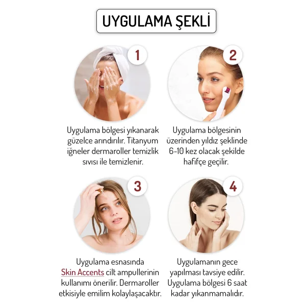 Zgts Red Dermaroller Ultra Titanyum 540 Iğneli Derma Roller - Beyaz - 0.25 Mm - Görsel 4