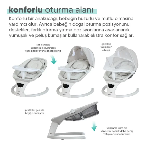 Huggy Rockie Elektrikli Ana Kucağı - Görsel 4