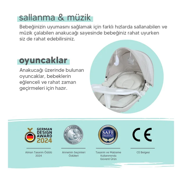Huggy Rockie Elektrikli Ana Kucağı - Görsel 8