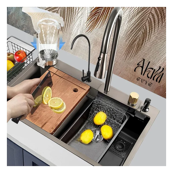 Home Shop Akıllı Eviye Seti - Full Aksesuarlı - Uzatılabilir Musluk - Görsel 4