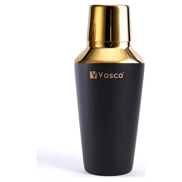 Vosco 3 Parça Paslanmaz Çelik Kokteyl Shaker Seti (Gold) - Görsel 5