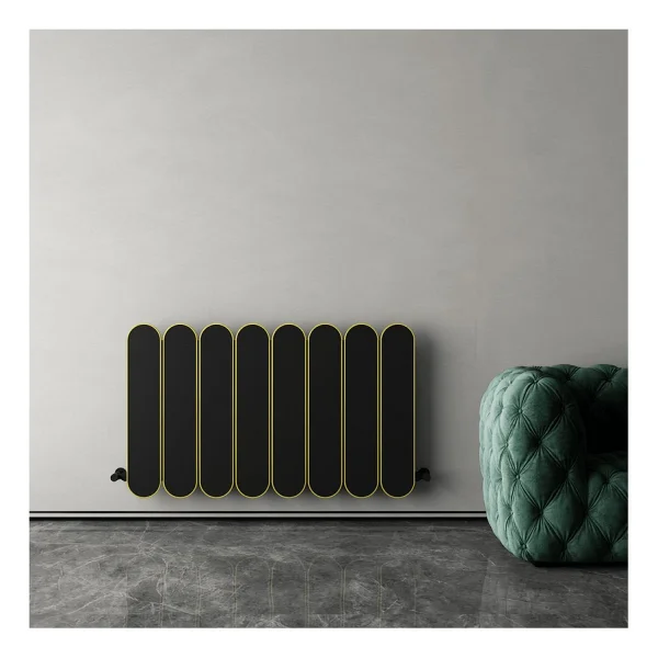 Carisa Magico Double Yatay Alüminyum Radyatör Modern Tasarım Siyah 60x99,5 Cm - Görsel 2