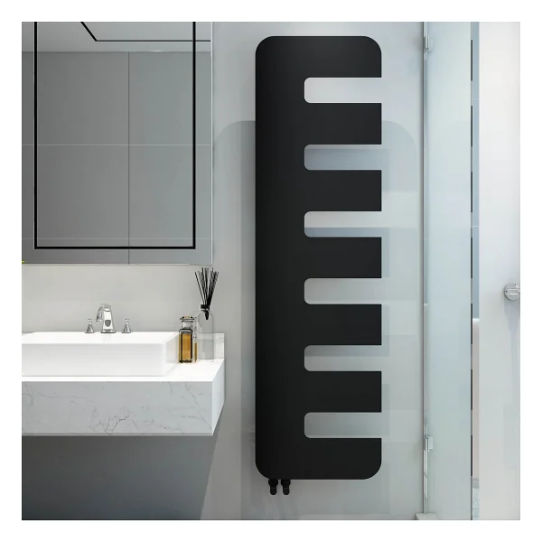 Carisa Rex Dikey İnce Tasarım Çelik Radyatör Modern Tasarım Siyah 172x49 Cm - Görsel 2