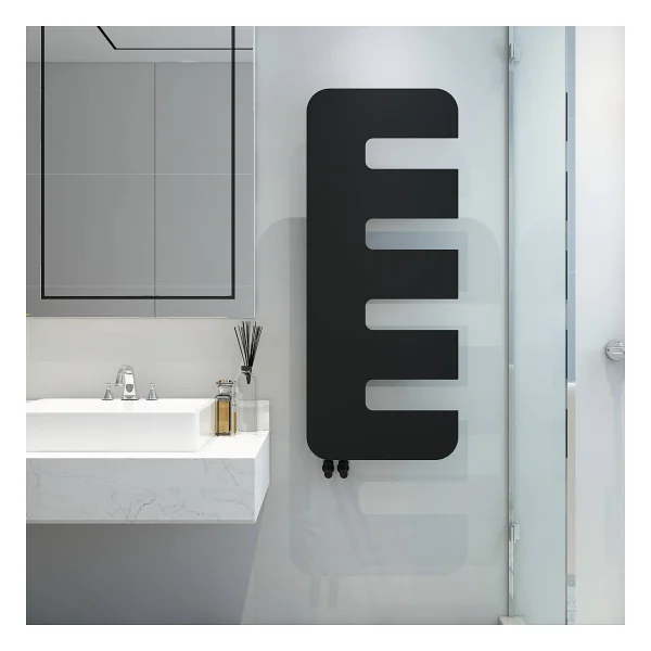 Carisa Rex Dikey İnce Tasarım Çelik Radyatör Modern Tasarım Siyah 172x49 Cm - Görsel 4