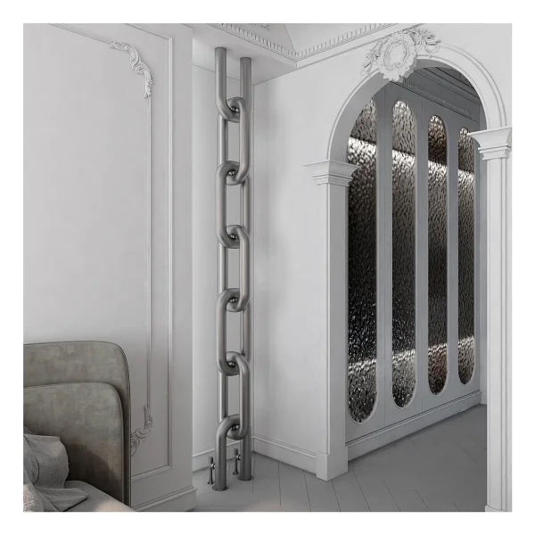 Carisa Link Floor Dikey Paslanmaz Çelik Radyatör Modern Tasarım Satine 230x24 Cm - Görsel 2