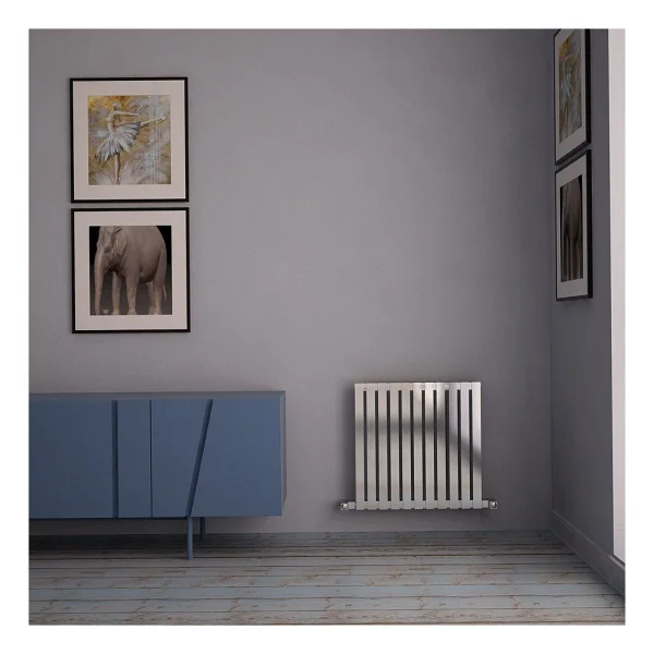 Carisa Sarp Yatay Paslanmaz Çelik Radyatör Modern Tasarım Ayna Polisaj 60x81 Cm - Görsel 2
