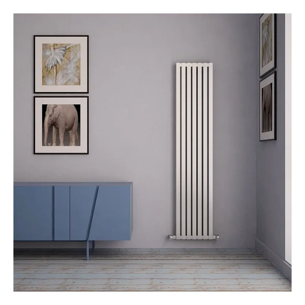 Carisa Sarp Dikey Paslanmaz Çelik Radyatör Modern Tasarım Satine 180x26 Cm - Görsel 3