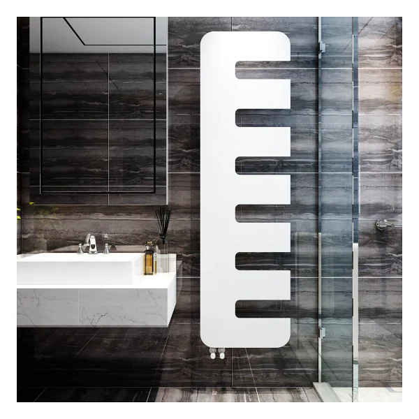 Carisa Rex Dikey İnce Tasarım Çelik Radyatör Modern Tasarım Beyaz 172x49 Cm - Görsel 2