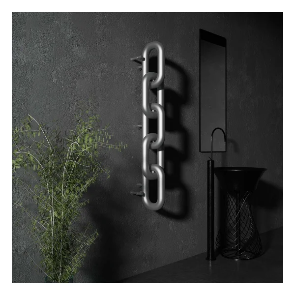 Carisa Link Dikey Paslanmaz Çelik Radyatör Modern Tasarım Satine 83x24 Cm - Görsel 3