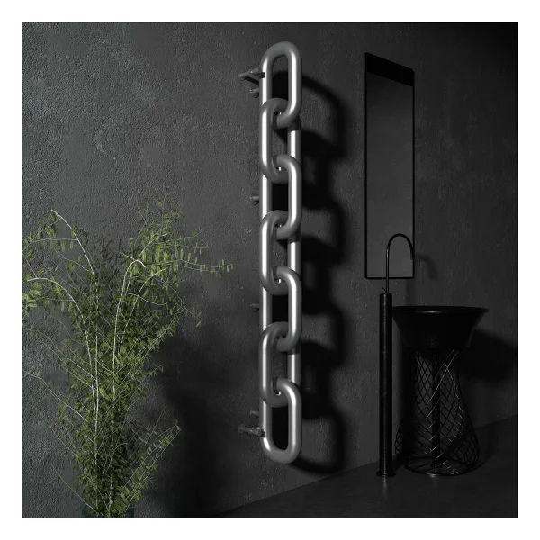 Carisa Link Dikey Paslanmaz Çelik Radyatör Modern Tasarım Satine 83x24 Cm - Görsel 4