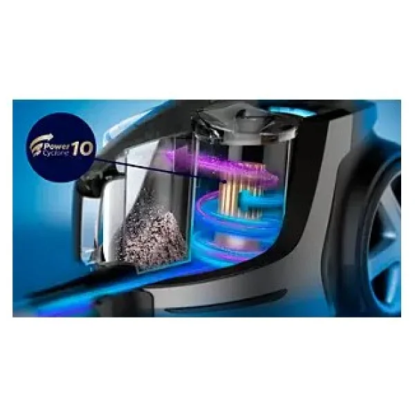 Philips Süpürge Toz Torbasız Maraton Ultimate 9125 Powercyclone 10 + Yüzmasaj Cihazı - Siyah - Görsel 4