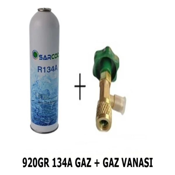 Sarcool R 134a Araç Klima Gazı (920gr) Soğutucu Gaz Vana - Görsel 4