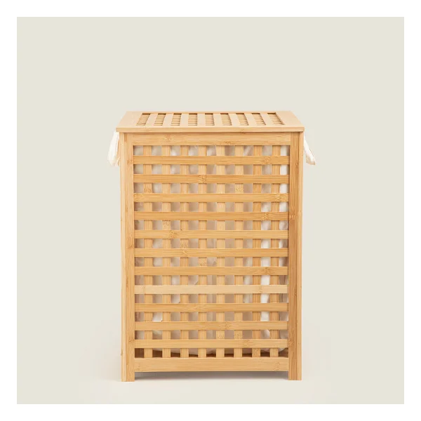 Chakra Bambu S Natural 58x40x40 Cm Çamaşır Sepeti - Görsel 7